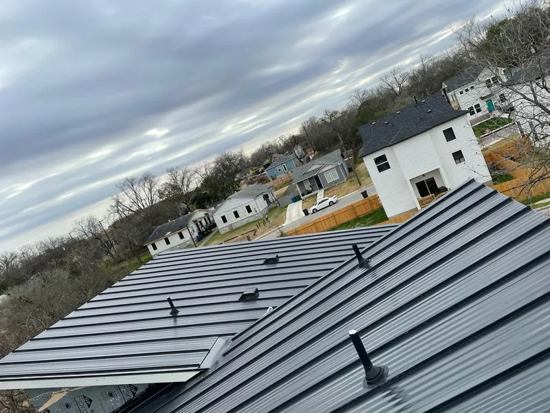 Standing seam metal roof panels with vents for Skylight Repair in Chubbuck